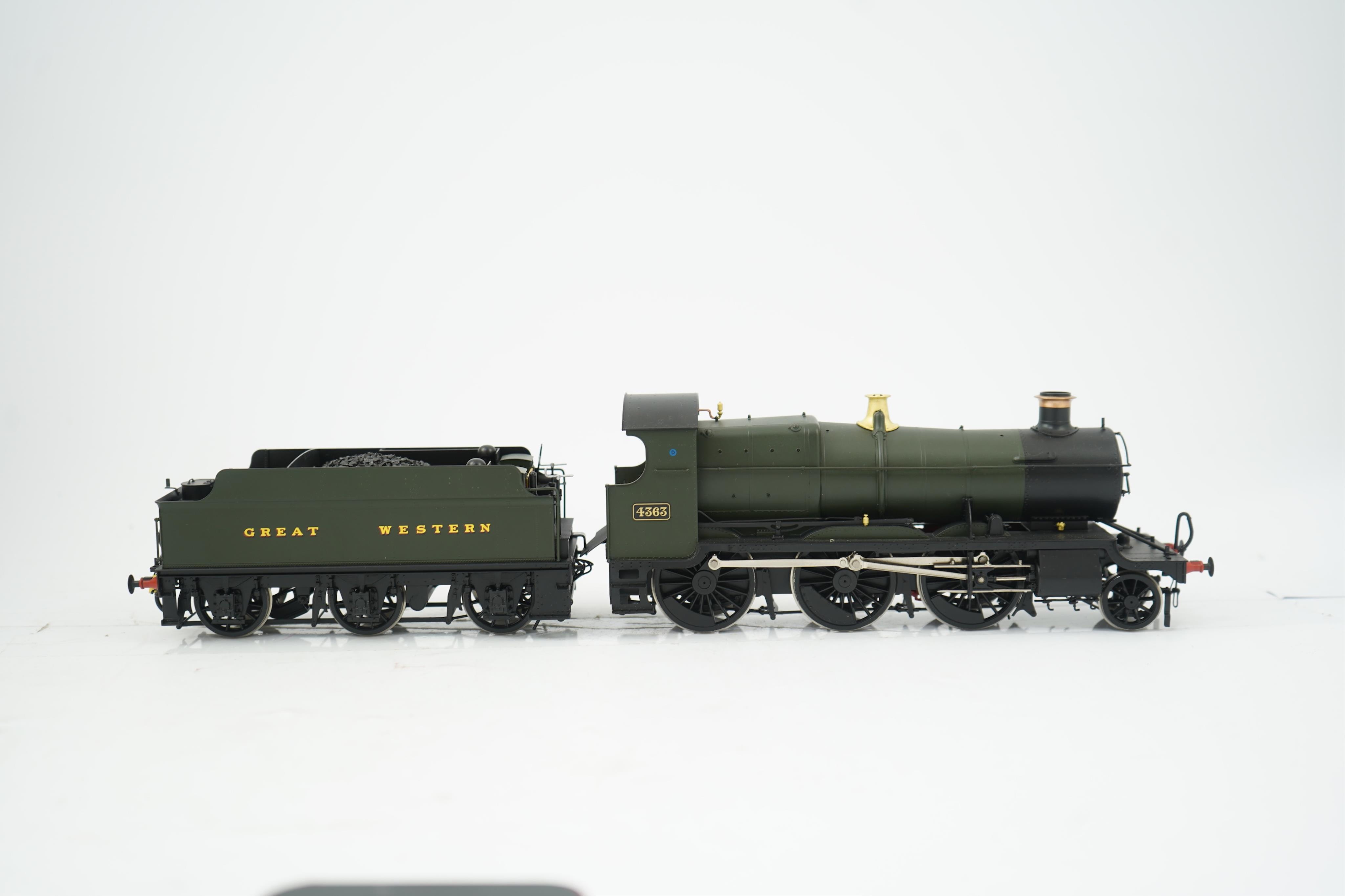 An 0 gauge Lionheart Trains model of GWR Class 43xx, 4363, 2-6-0 tender locomotive, powered for two rail operation, with original box.